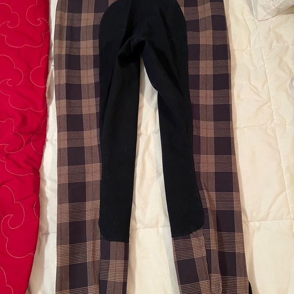 NWT Riding Sport Women's Plaid Pants - Black and Brown - Picture 4 of 7